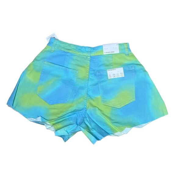 WeWoreWhat Flare Bell Short Stretch Twill Denim Tie Dye Women’s - Picture 4 of 7